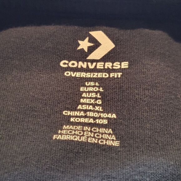 Converse Logo Oversized Graphic Tee Shirt Mens Size Large - Picture 4 of 7